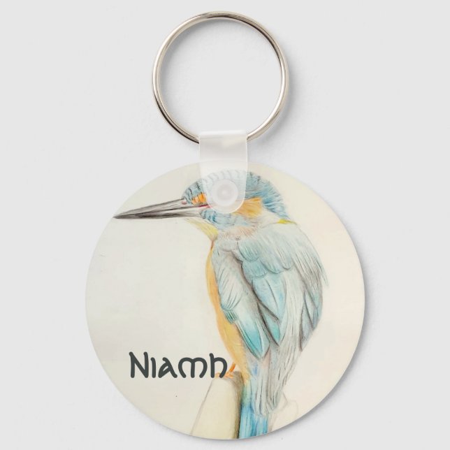 Custom Name Beautiful Bird  Key Ring (Front)
