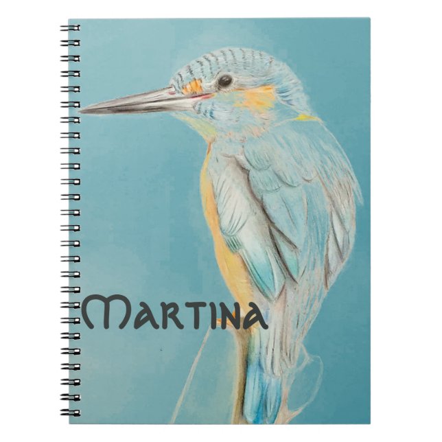 Custom Name Beautiful Bird Notebook (Front)