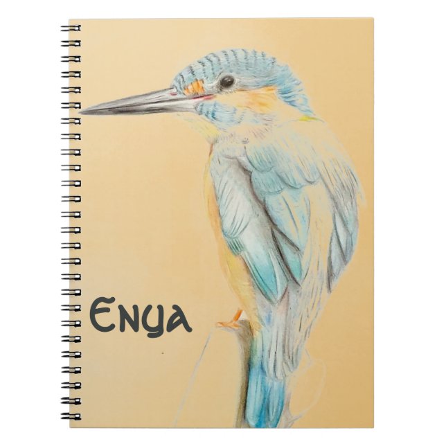 Custom Name Beautiful Bird Notebook (Front)