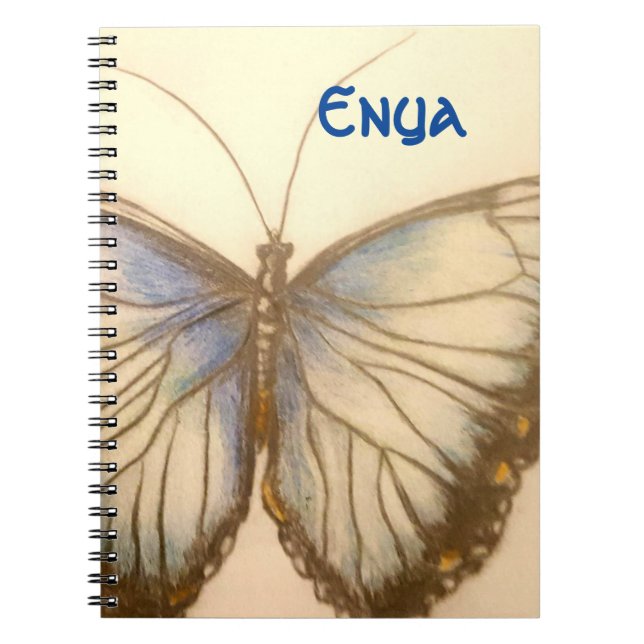 Custom Name Beautiful butterfly  Notebook (Front)