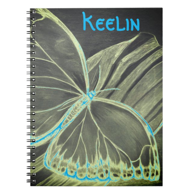 Custom Name Beautiful butterfly  Notebook (Front)
