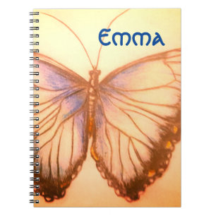 Custom Name Beautiful butterfly Notebook