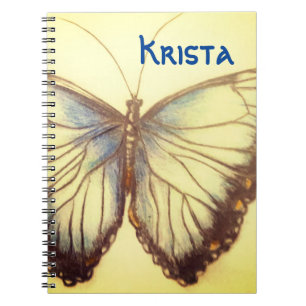 Custom Name Beautiful butterfly Notebook