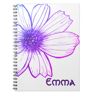Custom Name Beautiful Flower design  Notebook