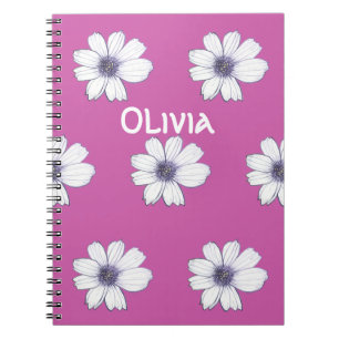 Custom Name Beautiful Flower pink design  Notebook