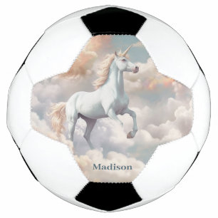 Custom Name Beautiful Unicorn Football