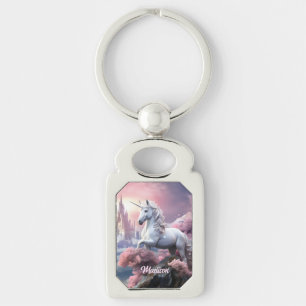 Custom Name Beautiful Unicorn Key Ring