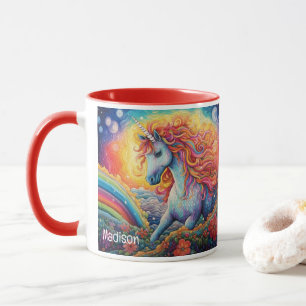 Custom Name Beautiful Unicorn Mug
