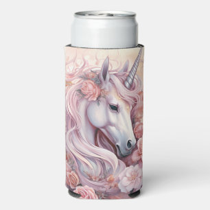 Custom Name Beautiful Unicorn Seltzer Can Cooler