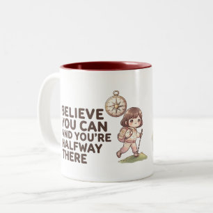 Custom Name Believe You Can Girls Motivation Mug