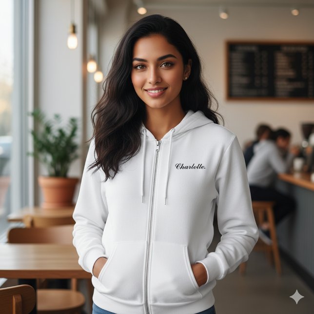 Custom Name Bella Canvas Zip Hoodie for Her (Creator Uploaded)