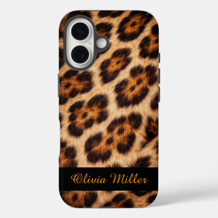 Custom Name Bengal Cat Print Personalized iPhone 16 Case