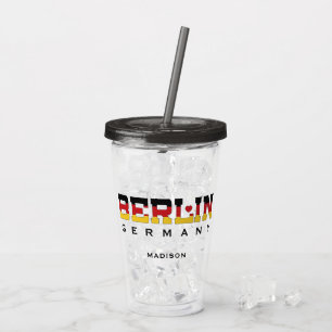 Custom Name Berlin Germany Acrylic Tumbler