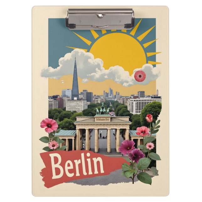 Custom Name Berlin, Germany Clipboard (Front)
