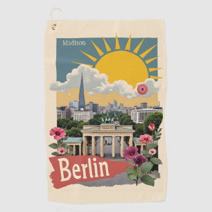 Custom Name Berlin, Germany Golf Towel