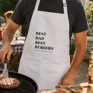 Custom Name Best Dad Best Burgers Father's Day Standard Apron