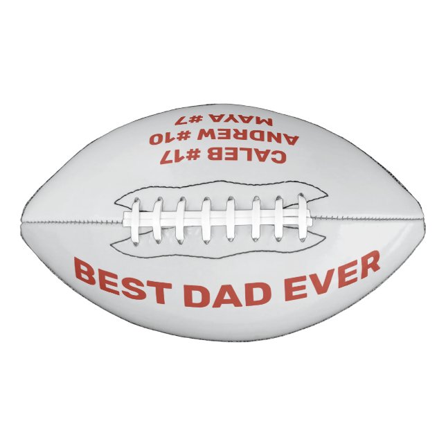 Custom Name Best Dad Ever Kids Names American Football (Front)