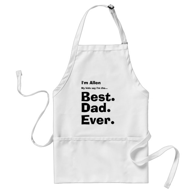 Custom Name Best Dad Ever Standard Apron (Front)