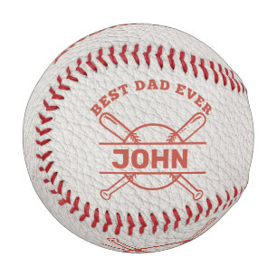 Custom Name Best Dad Ever Two Names Baseball