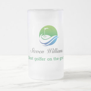 Custom Name Best Golfer Frosted Mug