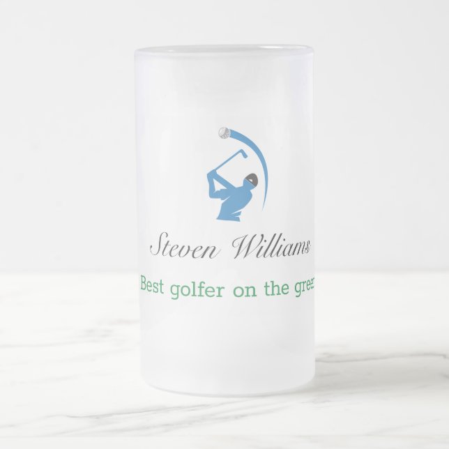 Custom Name Best Golfer Frosted Mug (Center)