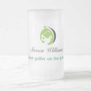 Custom Name Best Golfer Frosted Mug