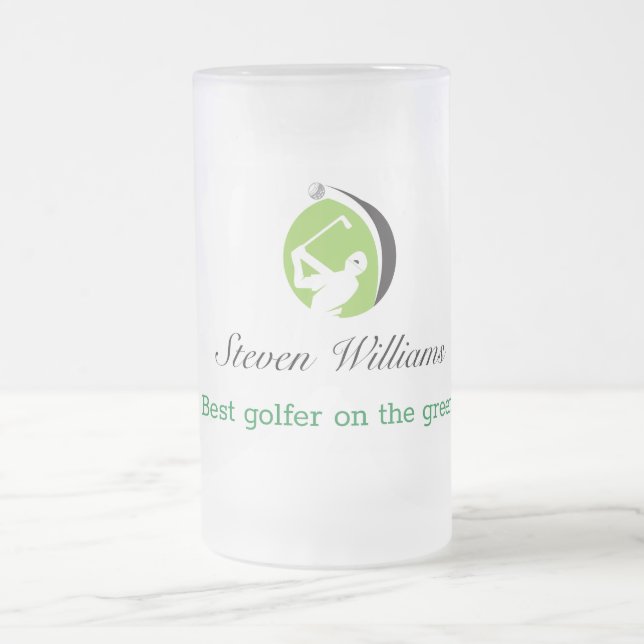 Custom Name Best Golfer Frosted Mug (Center)