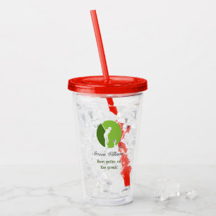 Custom Name Best Golfer Plastic Tumbler