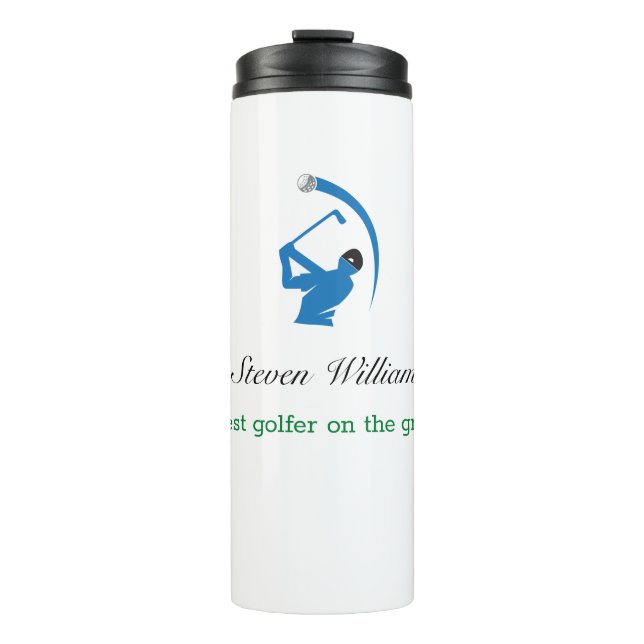 Custom Name Best Golfer Thermal Tumbler (Front)