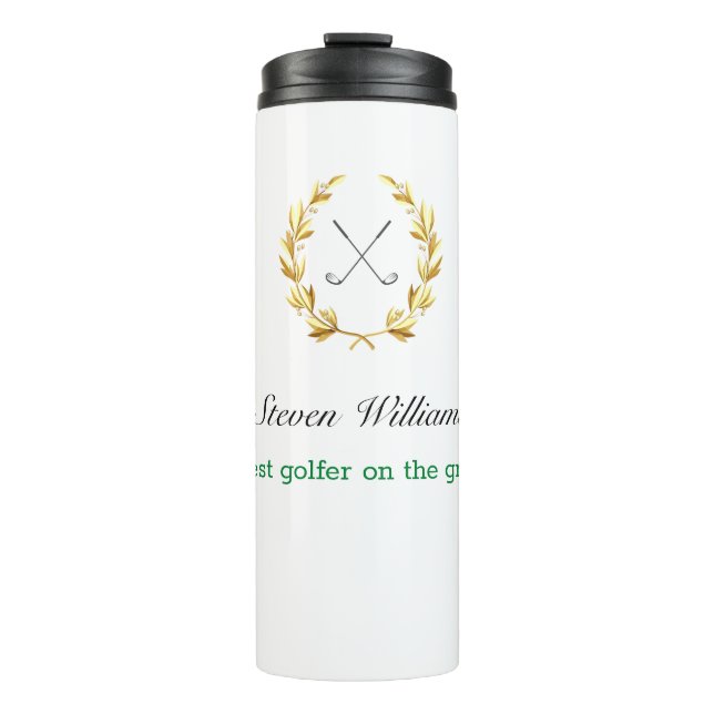 Custom Name Best Golfer Thermal Tumbler (Front)