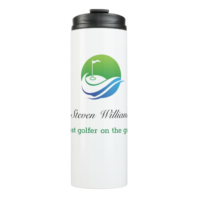 Custom Name Best Golfer Thermal Tumbler (Front)
