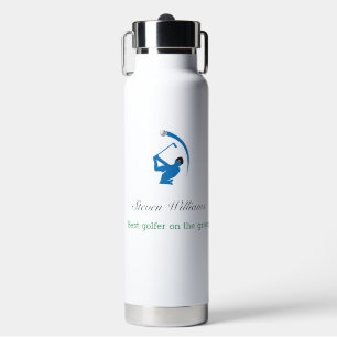 Custom Name Best Golfer Water Bottle