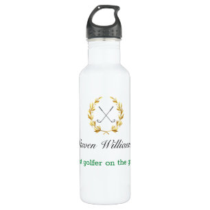 Custom Name Best Golfer Water Bottle