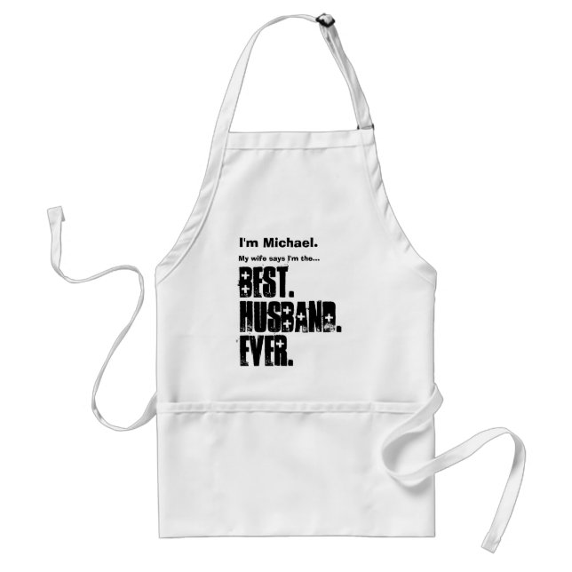 Custom Name Best Husband Ever Standard Apron (Front)