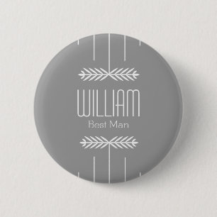 Custom Name Best Man 6 Cm Round Badge