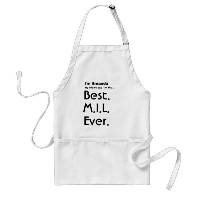 Custom Name Best Mother In Law Ever Standard Apron (Front)