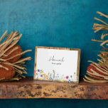 Custom Name Biblical Meaning Wildflowers II Plaque<br><div class="desc">Name Biblical meaning plaque.  Wildflowers & wood image.</div>