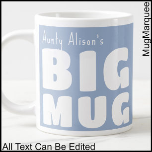 Custom Name Big Mug Blue C410 Funny Novelty  