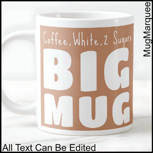 Custom Name Big Mug Brown C84 Funny Novelty