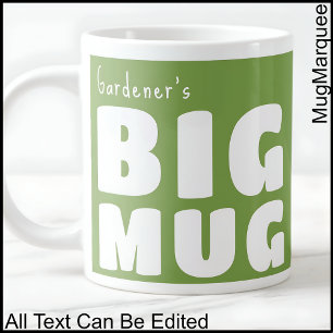 Custom Name Big Mug Green C111 Funny Novelty
