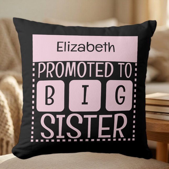 Custom name big sister pink cushion (Creator Uploaded)