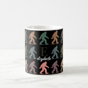 Custom Name Bigfoot Gift Retro Sasquatch Drinkware Coffee Mug