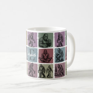 Custom Name Bigfoot Gift Vintage Retro Sasquatch Coffee Mug