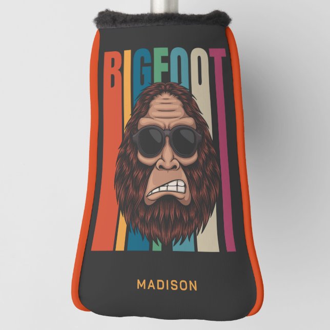 Custom Name Bigfoot Golf Head Cover (Rotate 90)