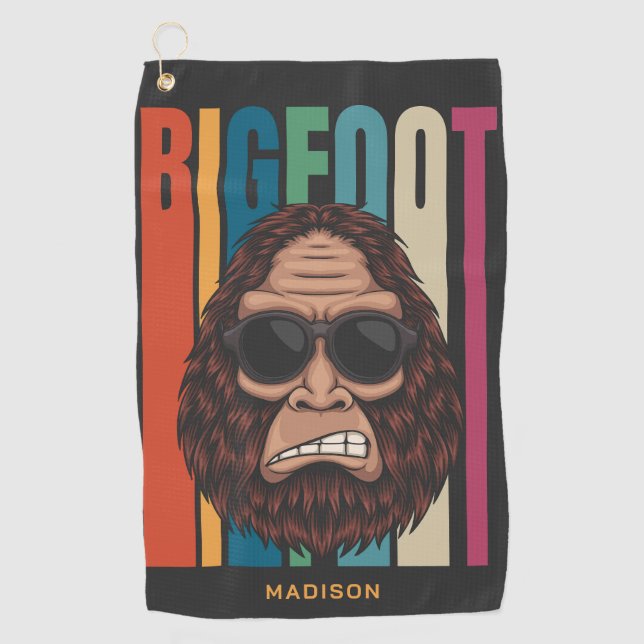 Custom Name Bigfoot Golf Towel (Front)
