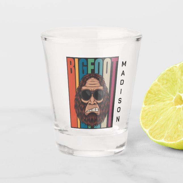 Custom Name Bigfoot Shot Glass (Front)