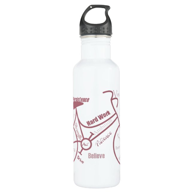 Custom Name Bike Cycle, Sport Biking, Motivational 710 Ml Water Bottle (Front)