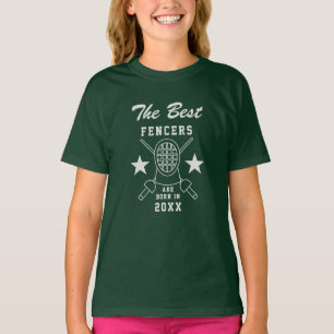 Custom Name Birth Year Fencing Birthday T-Shirt