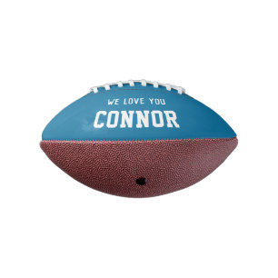 Custom Name Birthday Boy Message Blue Personalised American Football