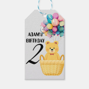 custom name birthday gift tags